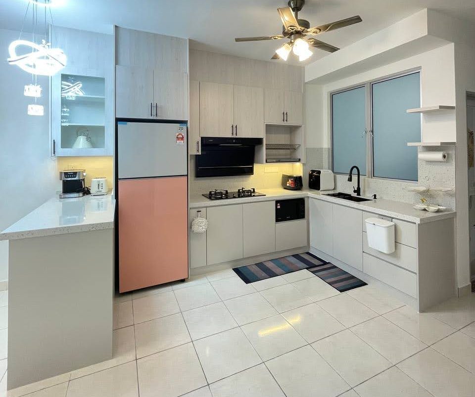 kabinet Dapur melamine minimalis Kajang
